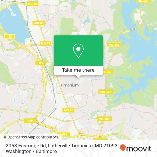 Mapa de 2053 Eastridge Rd, Lutherville Timonium, MD 21093