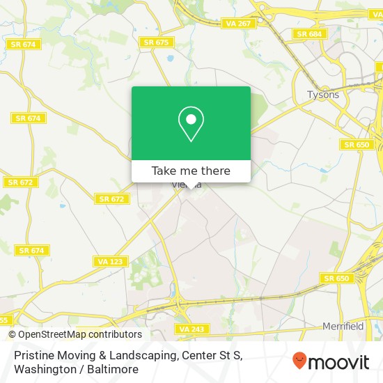 Mapa de Pristine Moving & Landscaping, Center St S