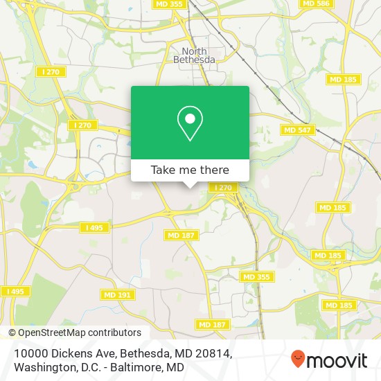 10000 Dickens Ave, Bethesda, MD 20814 map