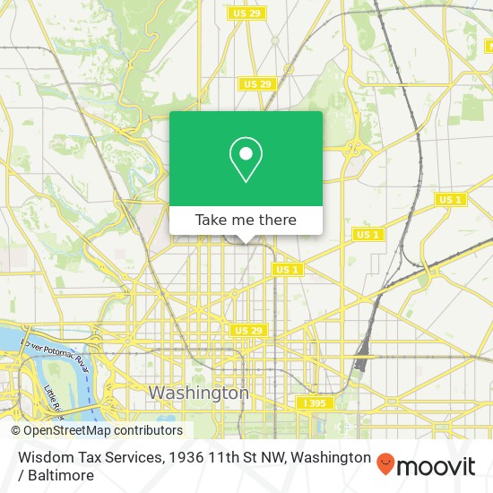Wisdom Tax Services, 1936 11th St NW map