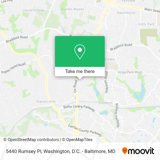 Mapa de 5440 Rumsey Pl