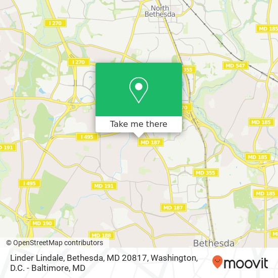 Linder Lindale, Bethesda, MD 20817 map