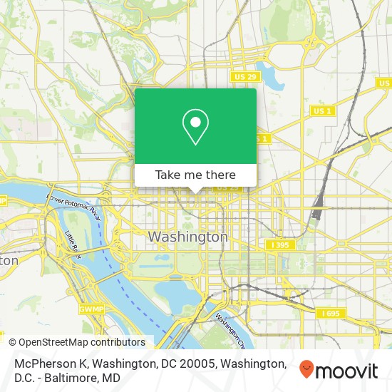McPherson K, Washington, DC 20005 map