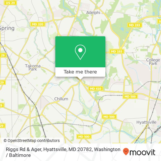 Mapa de Riggs Rd & Ager, Hyattsville, MD 20782