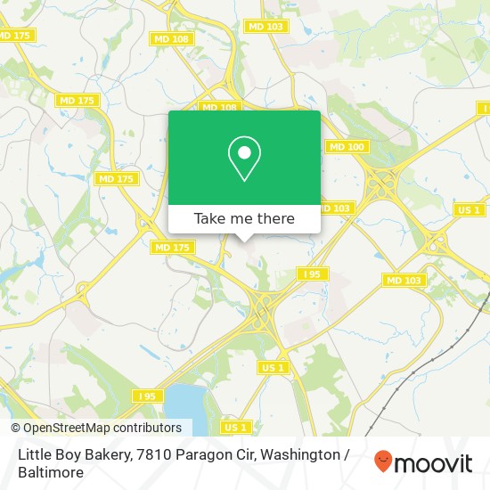 Mapa de Little Boy Bakery, 7810 Paragon Cir