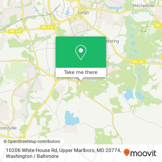 10206 White House Rd, Upper Marlboro, MD 20774 map