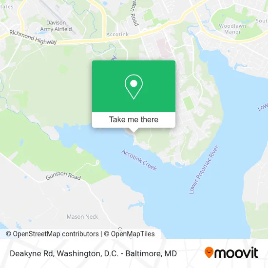 Deakyne Rd, Fort Belvoir, VA 22060 map