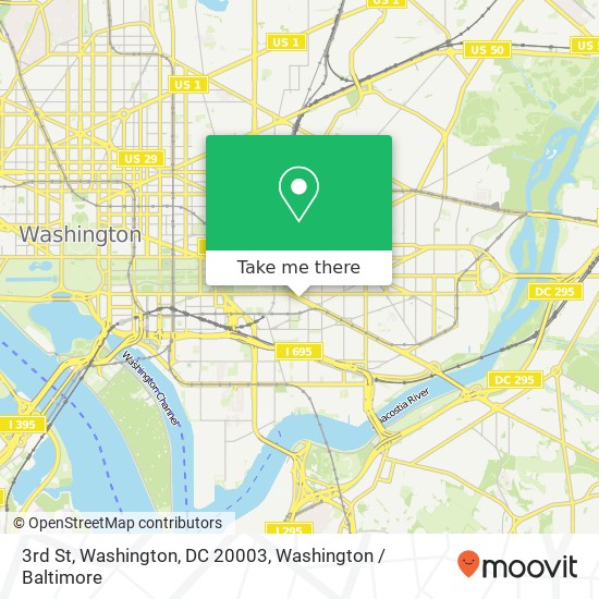 Mapa de 3rd St, Washington, DC 20003