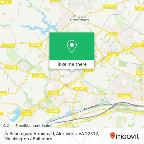 Mapa de N Beauregard Armistead, Alexandria, VA 22312