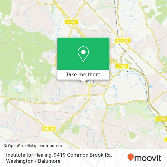 Institute for Healing, 9419 Common Brook Rd map