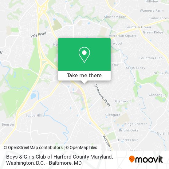 Boys & Girls Club of Harford County Maryland map