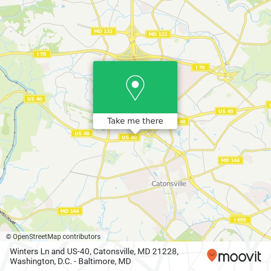 Mapa de Winters Ln and US-40, Catonsville, MD 21228