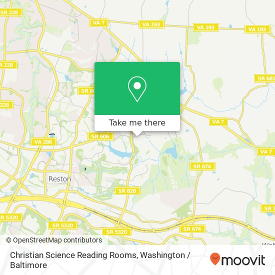 Christian Science Reading Rooms map