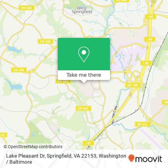 Lake Pleasant Dr, Springfield, VA 22153 map