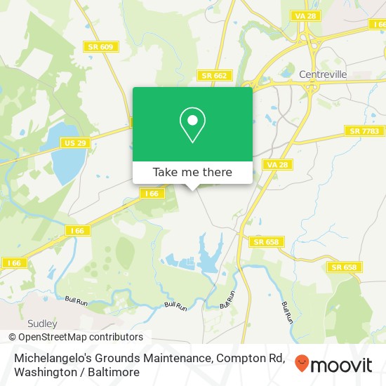 Michelangelo's Grounds Maintenance, Compton Rd map