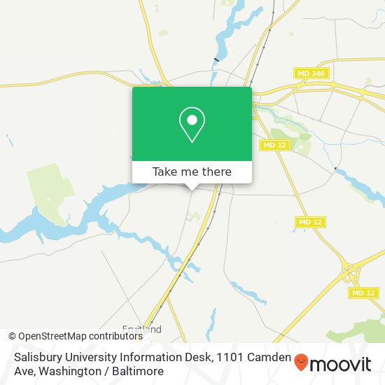 Mapa de Salisbury University Information Desk, 1101 Camden Ave