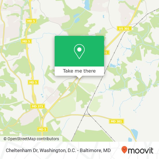 Mapa de Cheltenham Dr, Brandywine, MD 20613