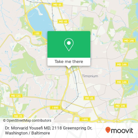 Dr. Morvarid Yousefi MD, 2118 Greenspring Dr map