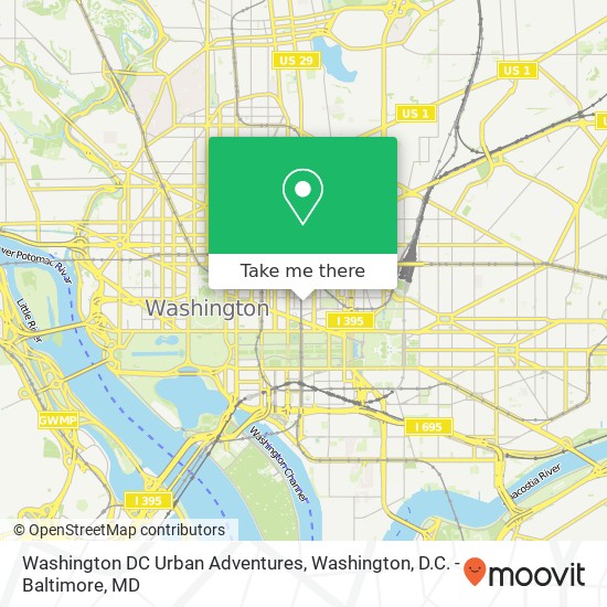 Washington DC Urban Adventures map