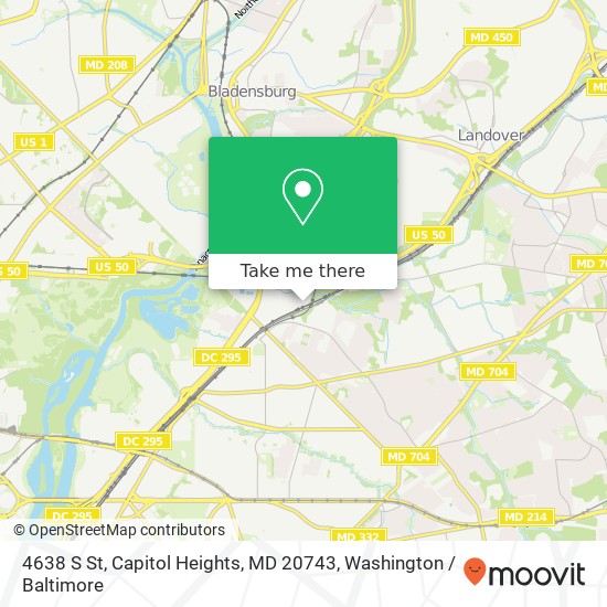 4638 S St, Capitol Heights, MD 20743 map