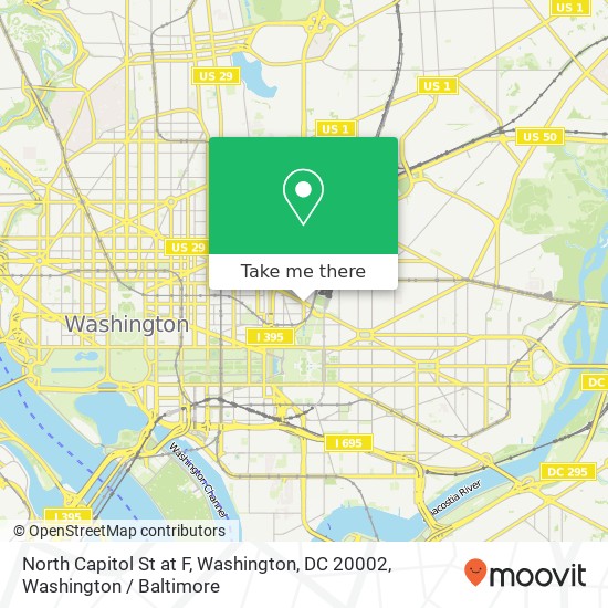 Mapa de North Capitol St at F, Washington, DC 20002