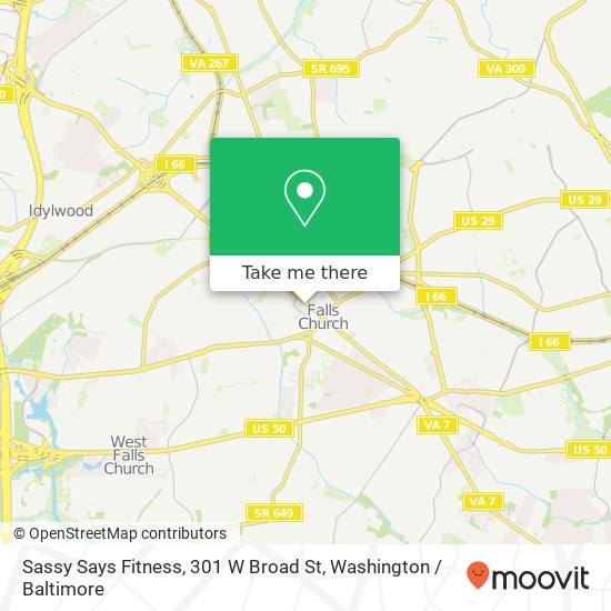 Mapa de Sassy Says Fitness, 301 W Broad St