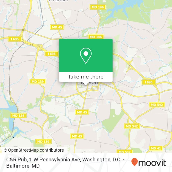 Mapa de C&R Pub, 1 W Pennsylvania Ave