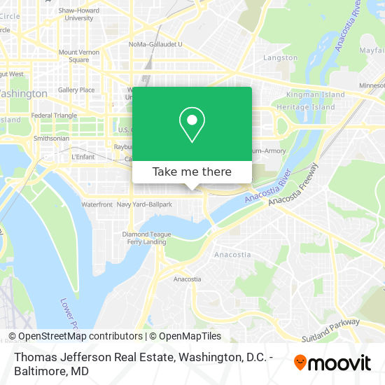 Thomas Jefferson Real Estate map