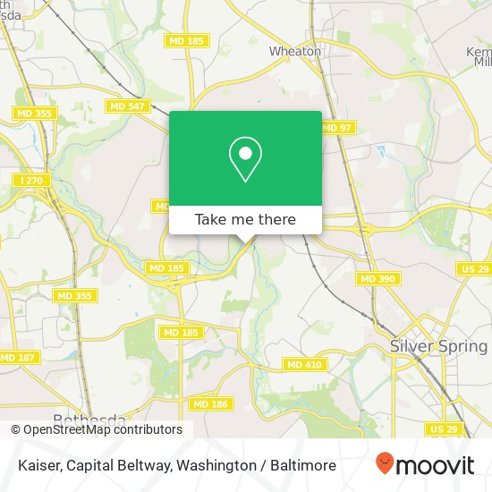 Mapa de Kaiser, Capital Beltway