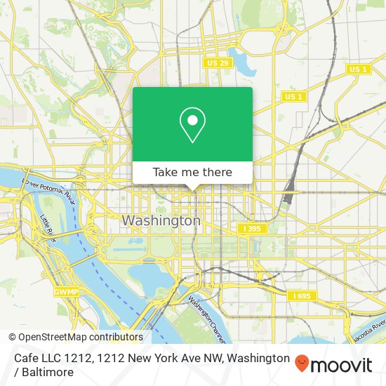 Cafe LLC 1212, 1212 New York Ave NW map