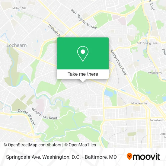 Springdale Ave map