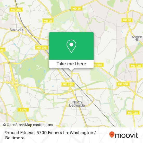 9round Fitness, 5700 Fishers Ln map