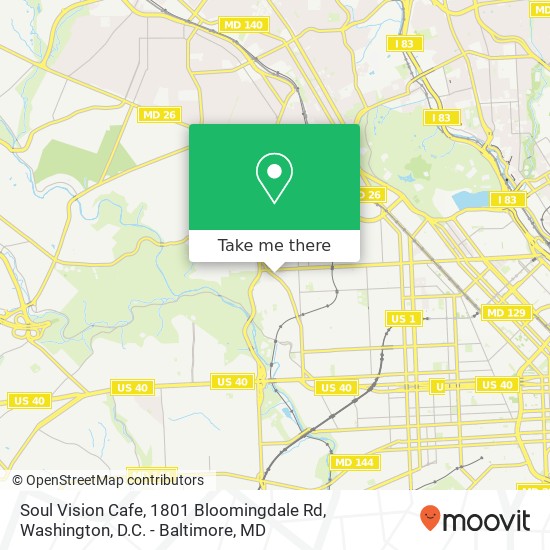 Soul Vision Cafe, 1801 Bloomingdale Rd map