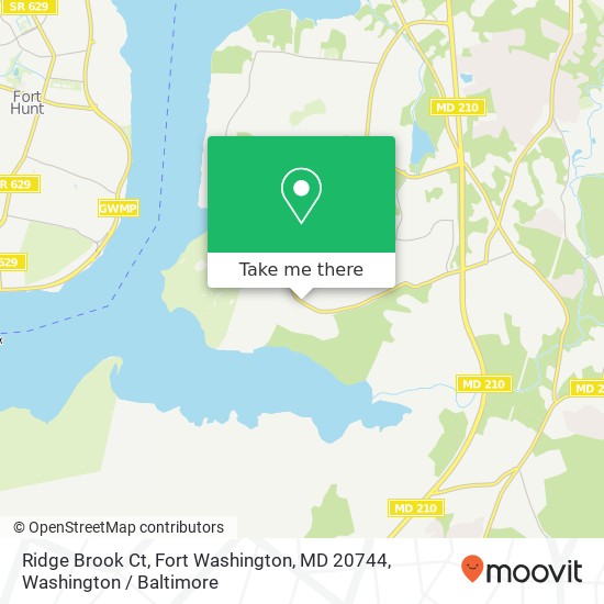 Mapa de Ridge Brook Ct, Fort Washington, MD 20744