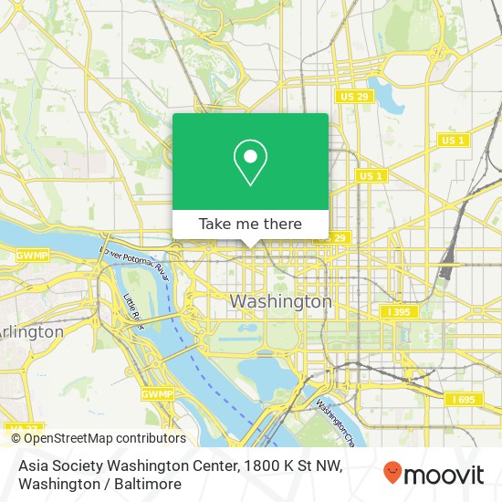 Asia Society Washington Center, 1800 K St NW map