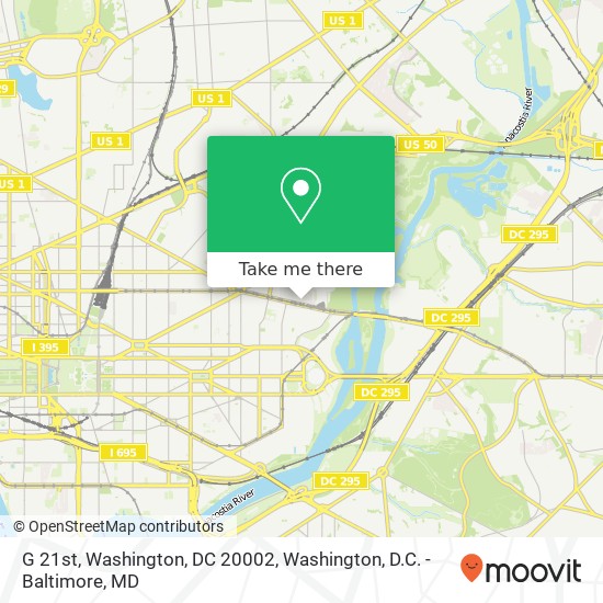 G 21st, Washington, DC 20002 map