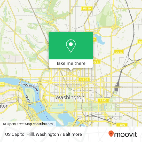 Mapa de US Capitol Hilll