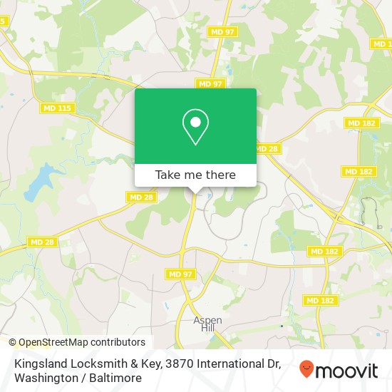 Mapa de Kingsland Locksmith & Key, 3870 International Dr