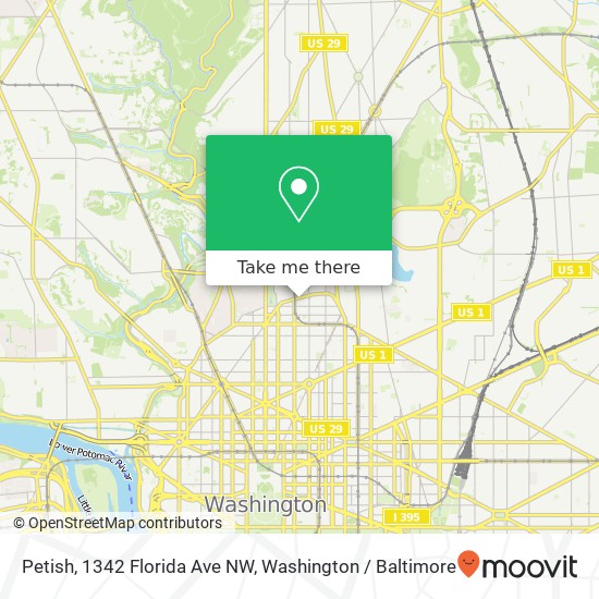 Petish, 1342 Florida Ave NW map