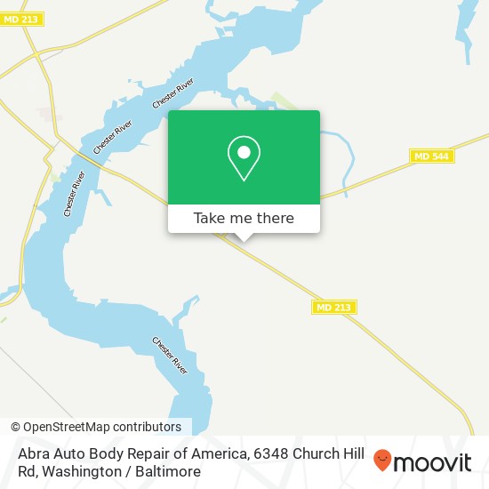 Mapa de Abra Auto Body Repair of America, 6348 Church Hill Rd