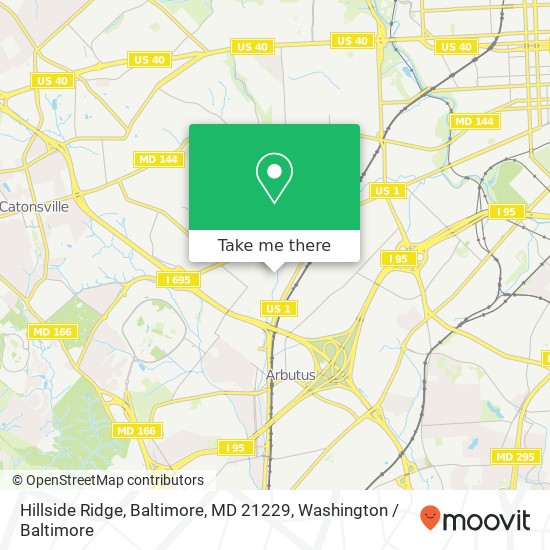 Hillside Ridge, Baltimore, MD 21229 map