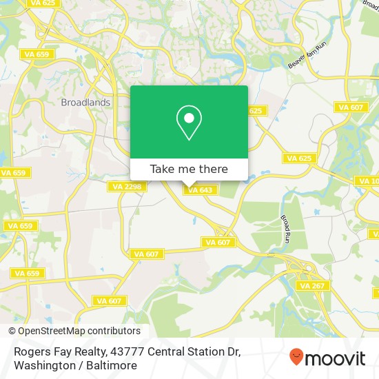 Mapa de Rogers Fay Realty, 43777 Central Station Dr