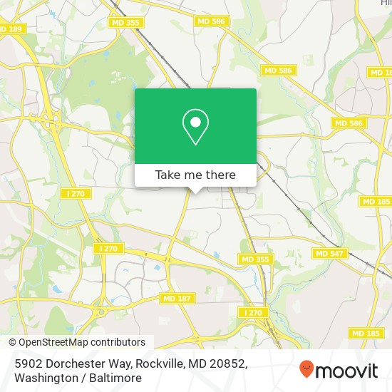 5902 Dorchester Way, Rockville, MD 20852 map