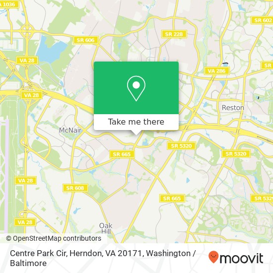 Centre Park Cir, Herndon, VA 20171 map