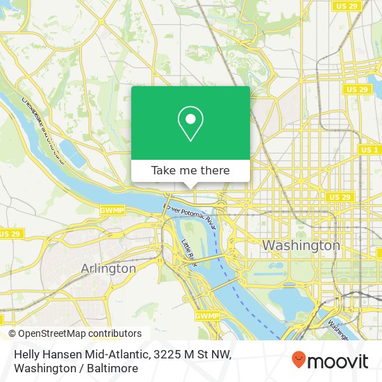 Helly Hansen Mid-Atlantic, 3225 M St NW map