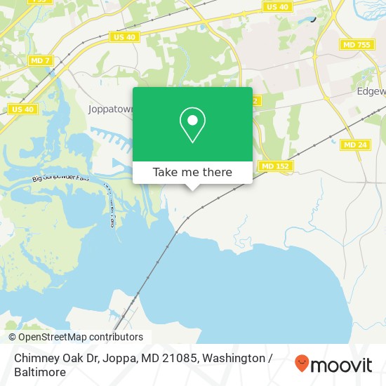 Mapa de Chimney Oak Dr, Joppa, MD 21085