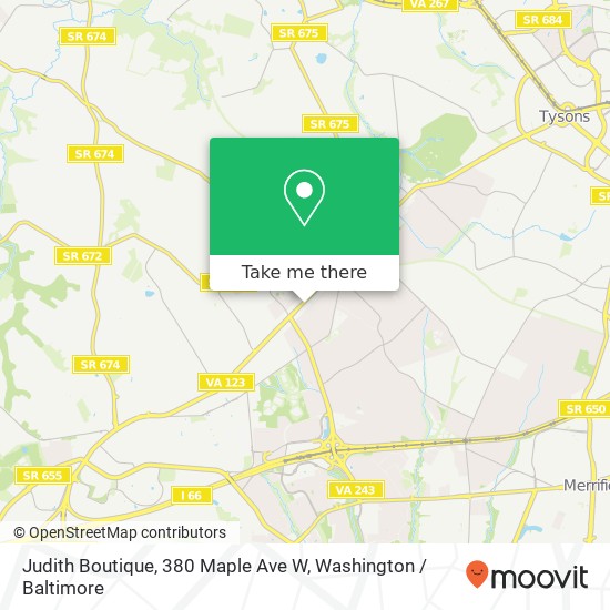 Mapa de Judith Boutique, 380 Maple Ave W