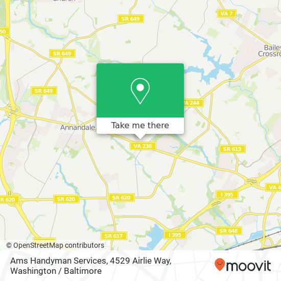 Ams Handyman Services, 4529 Airlie Way map