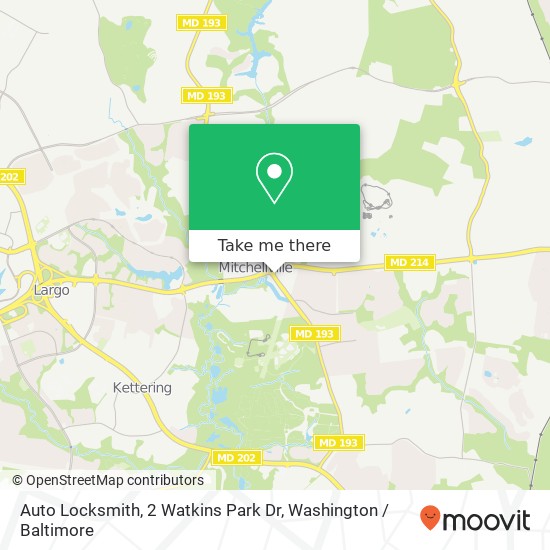 Mapa de Auto Locksmith, 2 Watkins Park Dr