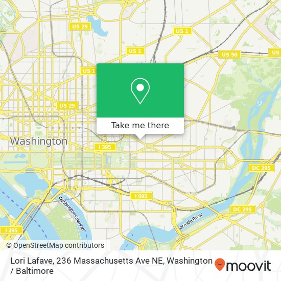 Mapa de Lori Lafave, 236 Massachusetts Ave NE